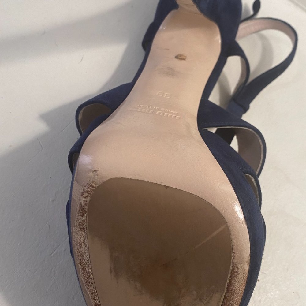 Miu Miu Navy Blue Sandals - Picture 4 of 9